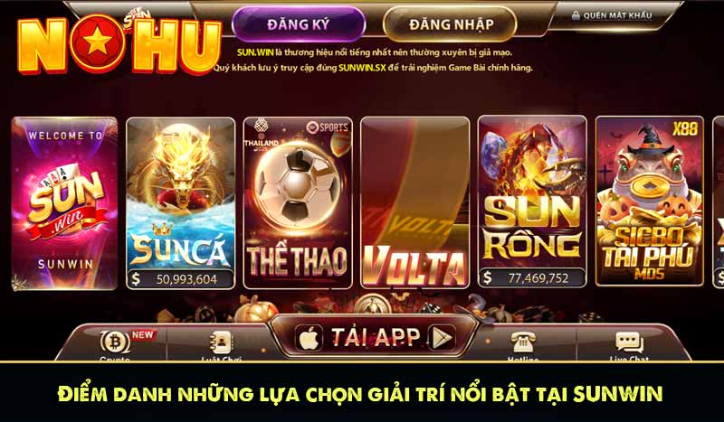 Sunwin - Game Bài Đổi Thưởng Hấp Dẫn Tải App +999K 11 Điểm danh những lựa chọn giải trí nổi bật tại SUNWIN
