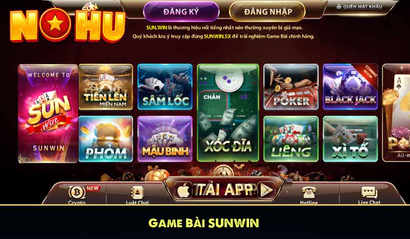 Sunwin - Game Bài Đổi Thưởng Hấp Dẫn Tải App +999K 13 Game Bài SUNWIN