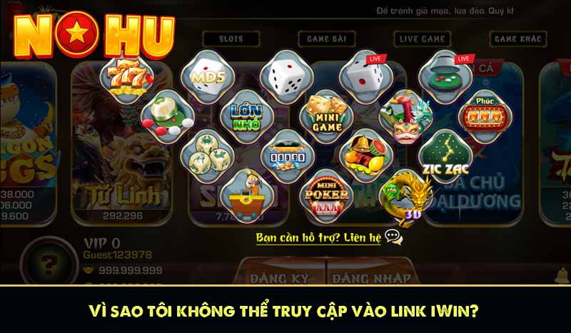 Vì sao tôi không thể truy cập vào link iWin?